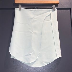 Zara light green mini skirt